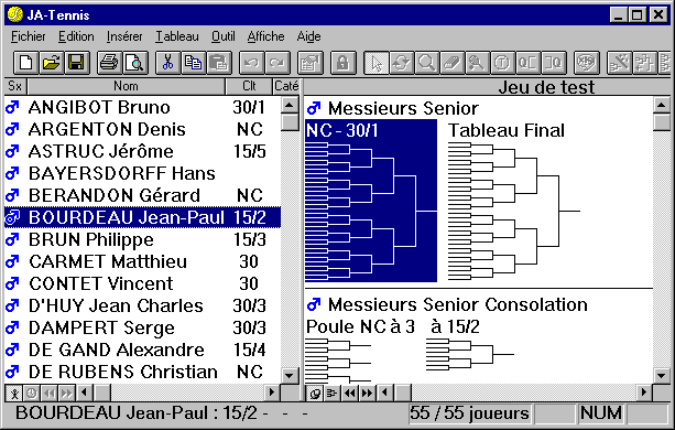 JA-Tennis software